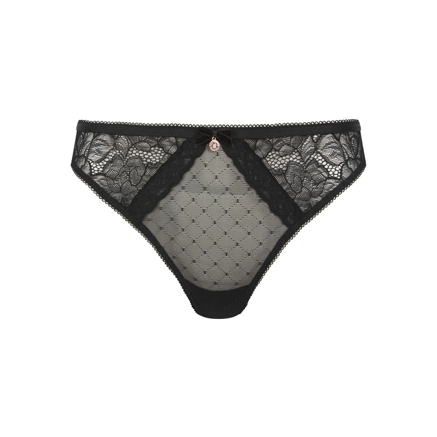 Womens Etta Floral Patterned Thong In Jet Black - Size 8 Uk - Ted baker - FashionsVida