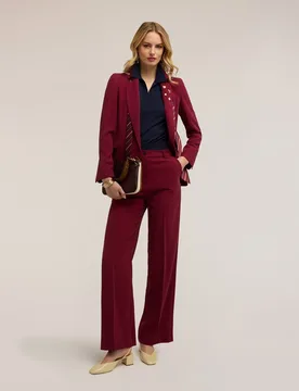Pantalones de mujer rectos de mezcla de viscosa - Motivi - FashionsVida