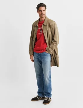 Camiseta de hombre de manga corta con dibujo frontal - Gant - FashionsVida