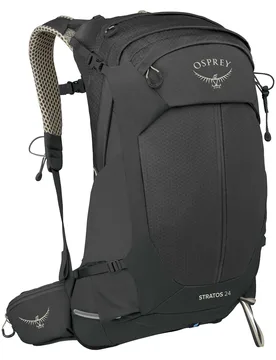 Sac à dos de randonnée journée - Stratos 24 Raven Black en Nylon - Noir - Osprey - FashionsVida