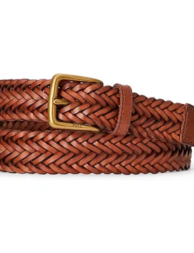 Cinturón de hombre de piel trenzado - Polo Ralph Lauren - FashionsVida