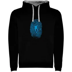 Sweat à Capuche Skateboarder Fingerprint Two-colour Black / Grey S