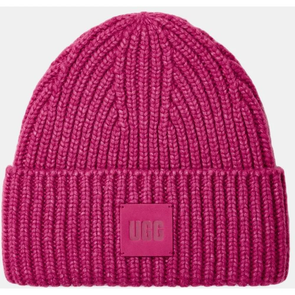Gorro lana canalé Chunky Rib Beanie W Logo - Ugg - FashionsVida