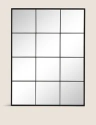 Large Manhattan Mirror Black Mix
