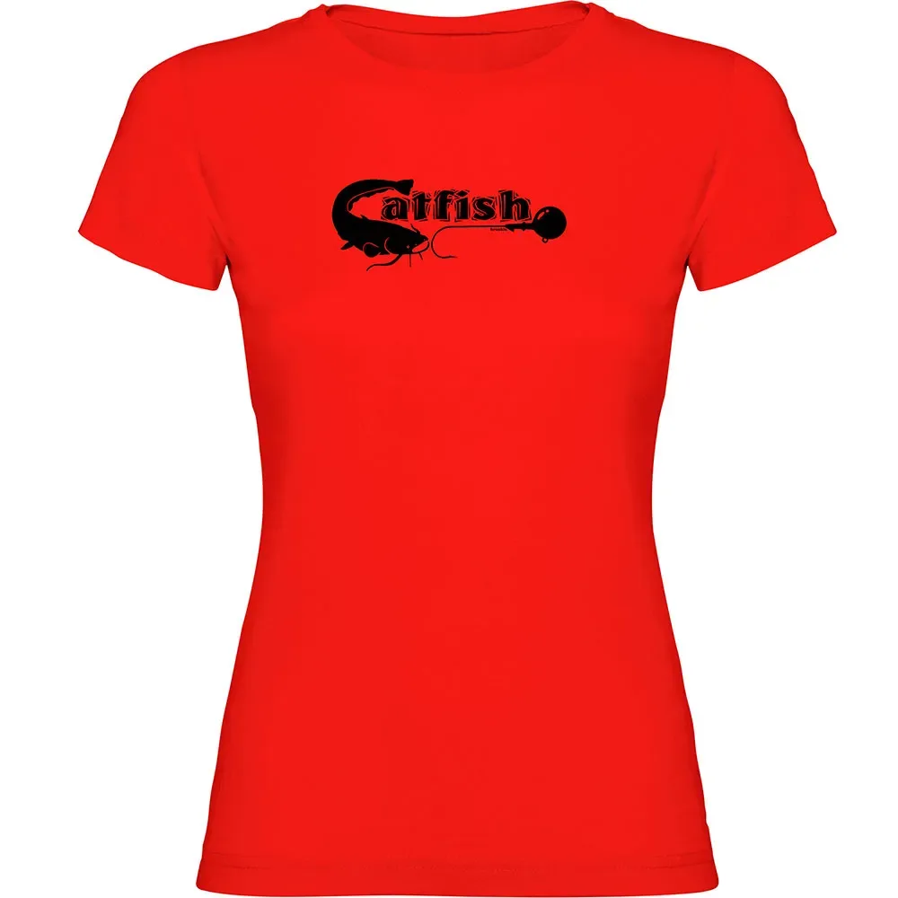 Catfish Short Sleeve T-shirt Red M Women - Kruskis - FashionsVida