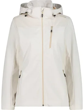 Woman jacket zip hood chaqueta softshell mujer Blanco (44) - CMP - FashionsVida