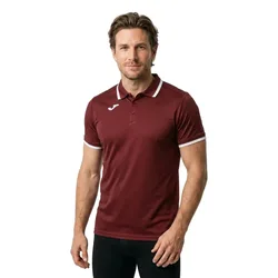 Polo à Manches Courtes Combi Premium Burgundy M