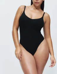 Body Sculpt Firm Control Seamless Thong Body Black female