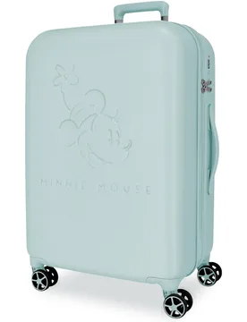 Maleta mediana 65 cm traveling with minnie abs rígida con capacidad de 63l - Disney - FashionsVida