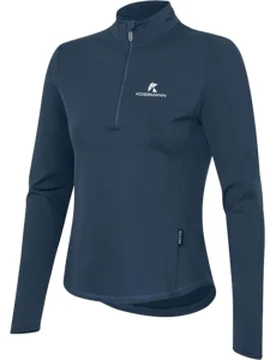 ECOLINE ZIPNECK TOP Damen Blau XS - KOSSMANN - FashionsVida