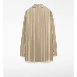 Blazer de mujer con cupro de manga larga y cierre de dos botones