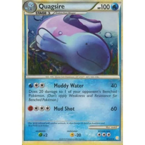 Pokemon HeartGold & SoulSilver 9/123 Quagsire (Holo) - Pokémon - FashionsVida