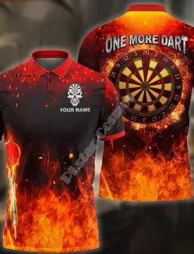Custom Name Darts Camo Vintage Flame Graffiti Tattoo Multicolor 3DPrint Harajuku Summer Funny Short Sleeves Polo Jersey Shirts A - Aliexpress - FashionsVida