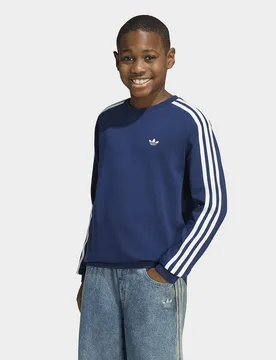 Felpa 3-STRIPES LOOSE CREW - Blu, blu blu Bambino taglia 9-10Y - Adidas - FashionsVida