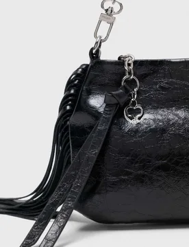 Bandolera de mujer miss m pequeña de piel barnizada con cremallera multiposición - Maje - FashionsVida