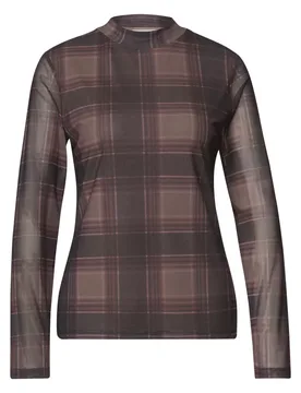 LTD QR printed mesh round neck female - 44 - FashionsVida
