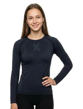 Maglietta A Maniche Lunghe Xceed Run X Black / Rhino Grey L - X-BIONIC - FashionsVida