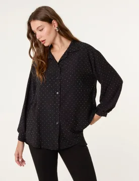 Diamante Shirt - ONE / BLACK - female - Blue Vanilla - FashionsVida