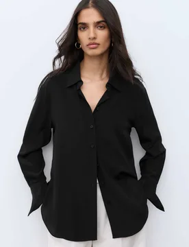 Pure Silk Shirt Black female - Autograph - FashionsVida
