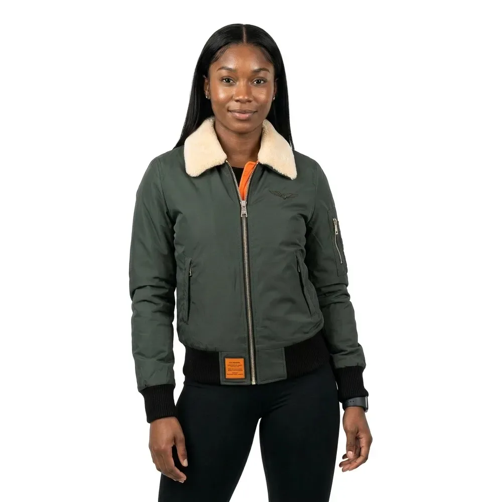 Giacca Barcelone Khaki S - Bombers Original - FashionsVida