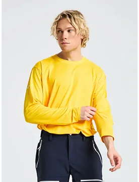 Crew Sunblock 2.0 Uv Long Sleeve T-shirt Sunset Yellow M Men - SLAM - FashionsVida