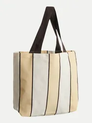 Gestreifter Shopper aus Canvas ANNECA Mehrfarbig