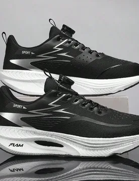 Zapatillas deportivas y casuales versátiles de moda para mujer con hebilla giratoria, convenientes para correr, entrenamiento de estudiantes, deporte - Shein - FashionsVida