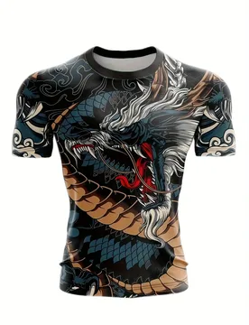 Animated 3D Printed T-shirt Men's Compression Shirt Short Sleeve Top Fitness T-shirt Novel Slim-fit Tight T-shirt Men's Cosplay - Aliexpress - FashionsVida