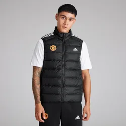Manchester United x Mens Essentials 3-Stripes Light Down Gilet Black XS
