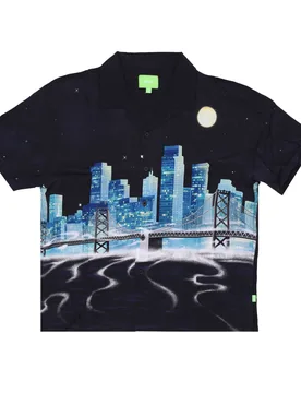 Camicia Manica Corta Uomo Manhattan S/s Top Shirt Black - Huf - FashionsVida