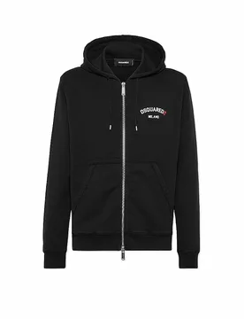 Sudadera con cremallera negro XXL - Dsquared2 - FashionsVida