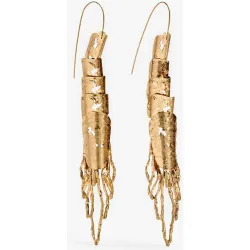 Pendientes con abalorios decorativos unidos en forma de coral