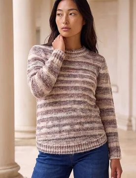 Women's Petite Space Dye Curved Hem Jumper in Chocolate Size: 18 - Chocolate - Size: 18 - Roman - FashionsVida