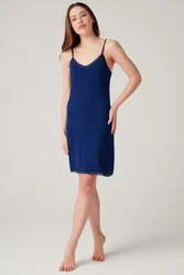 Womens Bamboo Lace Strappy Nightdress - - Size: 4XL