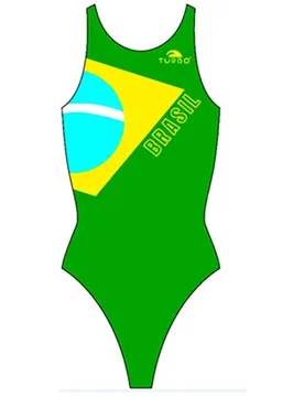 Brazilian Flag Pro Resist Swimsuit Green / Yellow S Women - TURBO - FashionsVida