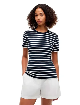 T-shirt à Manches Courtes Slim Cody Breton Stripe Dark Night / Ecru 2XL - Tommy hilfiger - FashionsVida