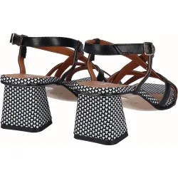 Sandalias de tiras de tacón de mujer