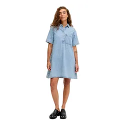 Vestito Corto A Maniche Corte Amara Sille Jjxx Light Blue Denim L