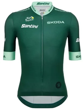 Maglia A Maniche Corte Tour De France Official Green 2025 Green - Santini - FashionsVida