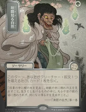 Glimpse of Nature (Japanese) (Mystical Archive Silver Scroll Foil) Secrets of Strixhaven Mystical Archive - Magic: The Gathering - FashionsVida