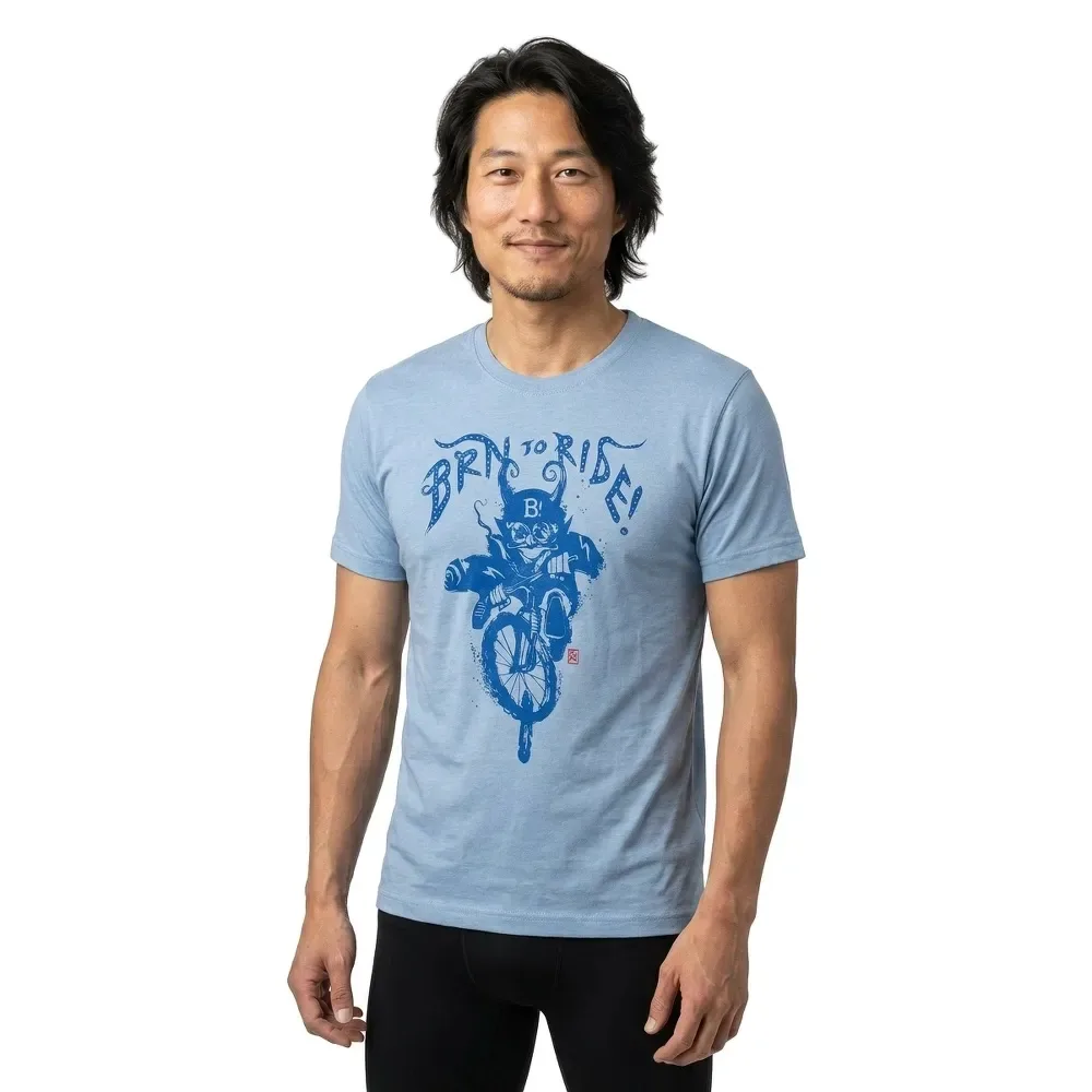 Maglietta A Maniche Corte To Ride Devil Blue - Brn - FashionsVida