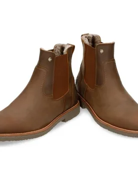 Botines chelsea en piel con forro de pelo natural - Panama Jack - FashionsVida