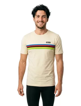 Maglietta A Maniche Corte Uci World Champion White - Santini - FashionsVida