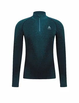 Camiseta interior de hombre con cremallera Blackcomb azul S - Odlo - FashionsVida