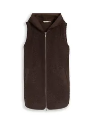 Sweatshirt long vest with hood female