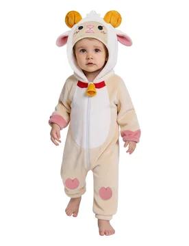 Baby Sheep Jumpsuit Pajamas Animal Onesie Toddler Romper Plush Dress Up Infant Outfits Halloween Suit - 90 - OLAOLA - FashionsVida