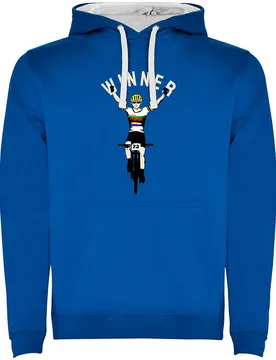 Felpa Con Cappuccio Winner Royal Blue - Kruskis - FashionsVida