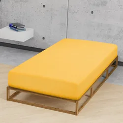 Jersey-Stretch-Spannbetttuch honig, 1x 180x200 cm - 200x200 cm