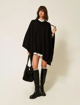 Twinset Cape en maille avec logo - TWINSET - FashionsVida