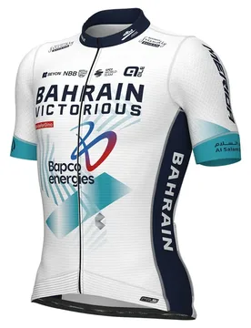 Maillot à Manches Courtes Pr-s Bahrain Victorious 2024 - Ale - FashionsVida